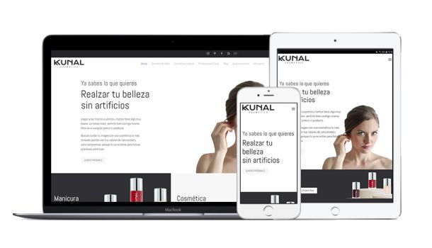 web Kunal Cosmetics Exprime Creatividad