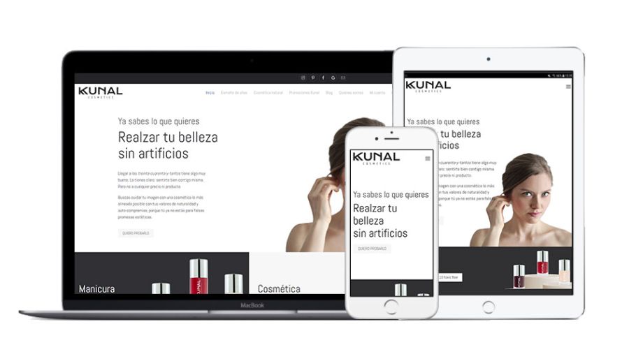 web Kunal Cosmetics Exprime Creatividad